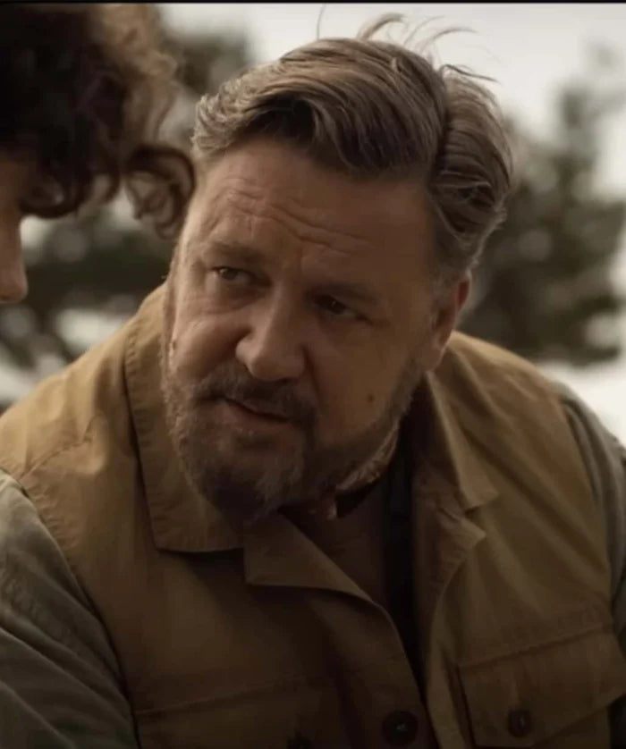 Kraven the Hunter Russell Crowe Brown Vest