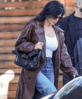 Hollywood Jackets Lauren Sánchez Bezos Brown Leather Coat
