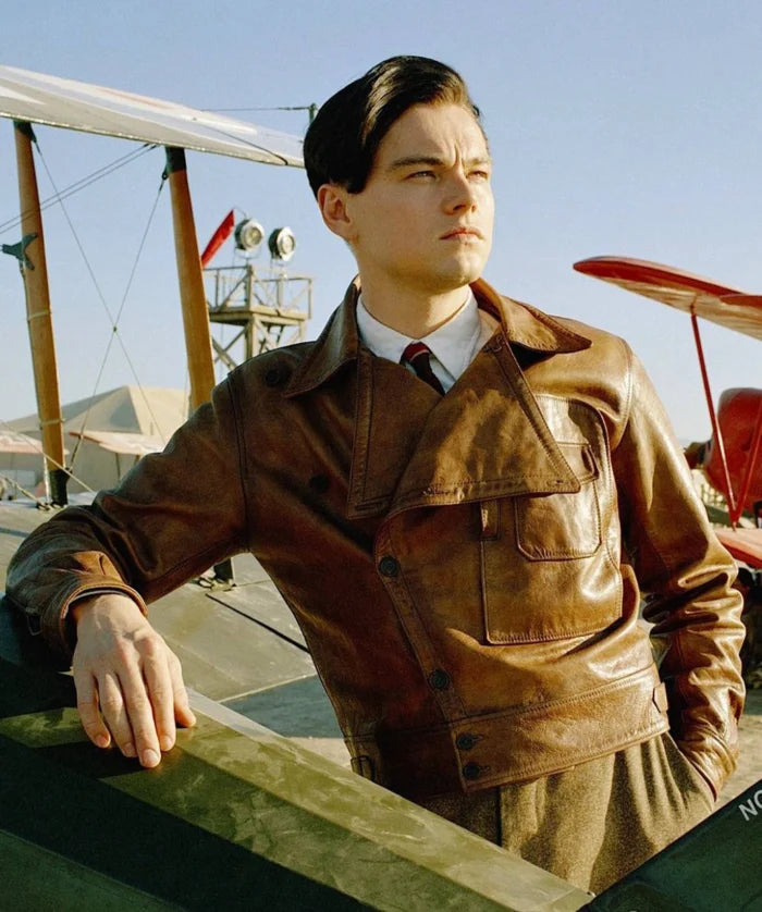 Classic Brown Aviator Leather Jacket