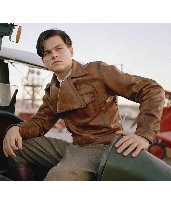 Classic Brown Aviator Leather Jacket