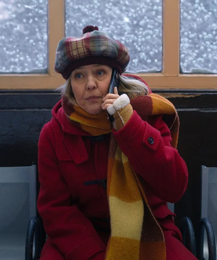 Hollywood Jackets Man Vs Baby 2025 Ashley Jensen Janet Red Coat