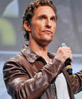 Interstellar Style Men’s Brown Leather Jacket – Premium Genuine Leather Jacket