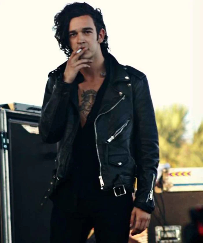 Matty Healy Inspired Black Biker Jacket