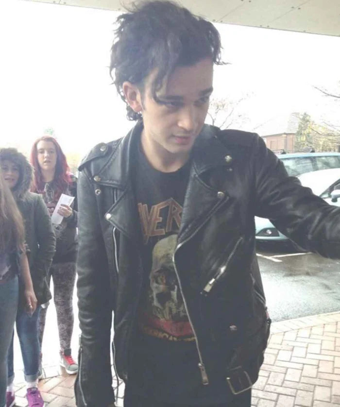 Matty Healy Inspired Black Biker Jacket