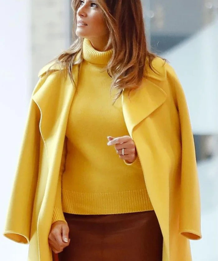 Melania Trump Yellow Wool Coat