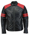 Men’s Black Lambskin Biker Leather Jacket