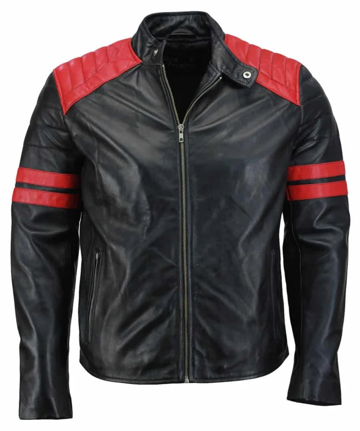 Men’s Black Lambskin Biker Leather Jacket