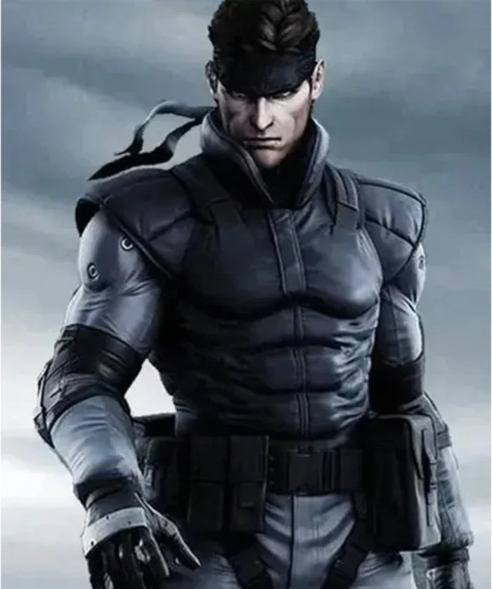 Tactical Solid Snake Style Leather Vest Costume