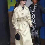 Mikey Madison Good Morning America 2025 Cotton Trench Coat