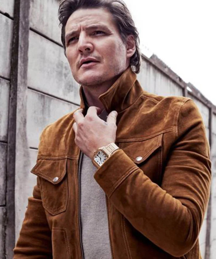 Classic Brown Suede Jacket – Pedro Pascal Style