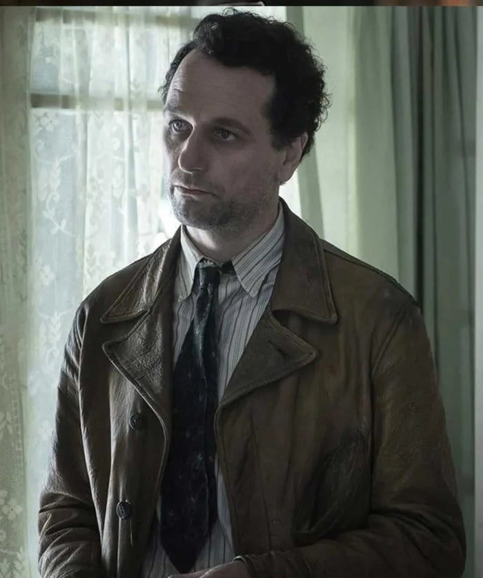 Perry Mason Matthew Rhys Inspired Waxed Leather Jacket