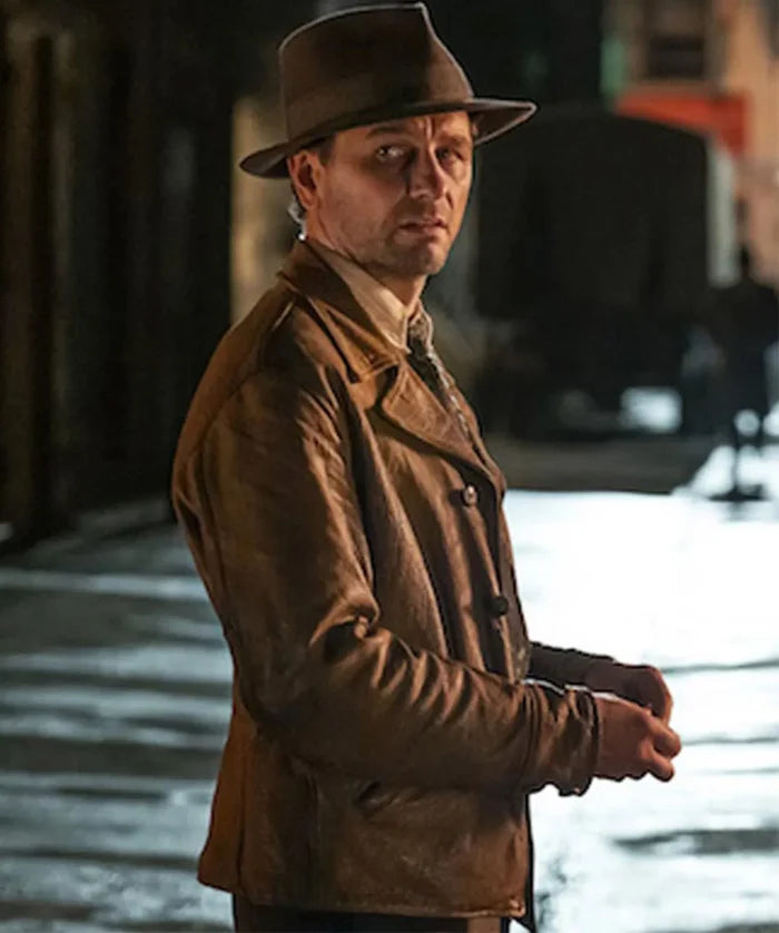 Perry Mason Matthew Rhys Inspired Waxed Leather Jacket