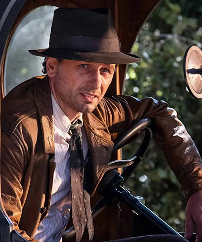 Perry Mason Matthew Rhys Inspired Waxed Leather Jacket
