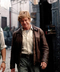 Hollywood Jackets Robert Redford Spy Game 2001 Brown Leather Jacket