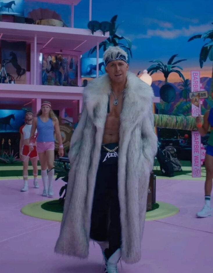 Barbie 2023 Ryan Gosling Ken Fur Coat