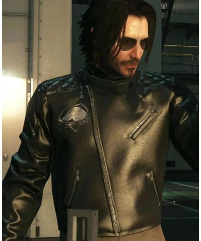 Silverhand Cyberpunk 2077 Black Leather Jacket