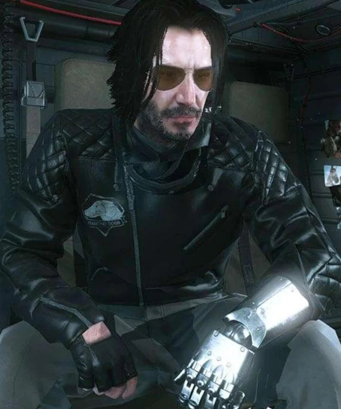 Silverhand Cyberpunk 2077 Black Leather Jacket