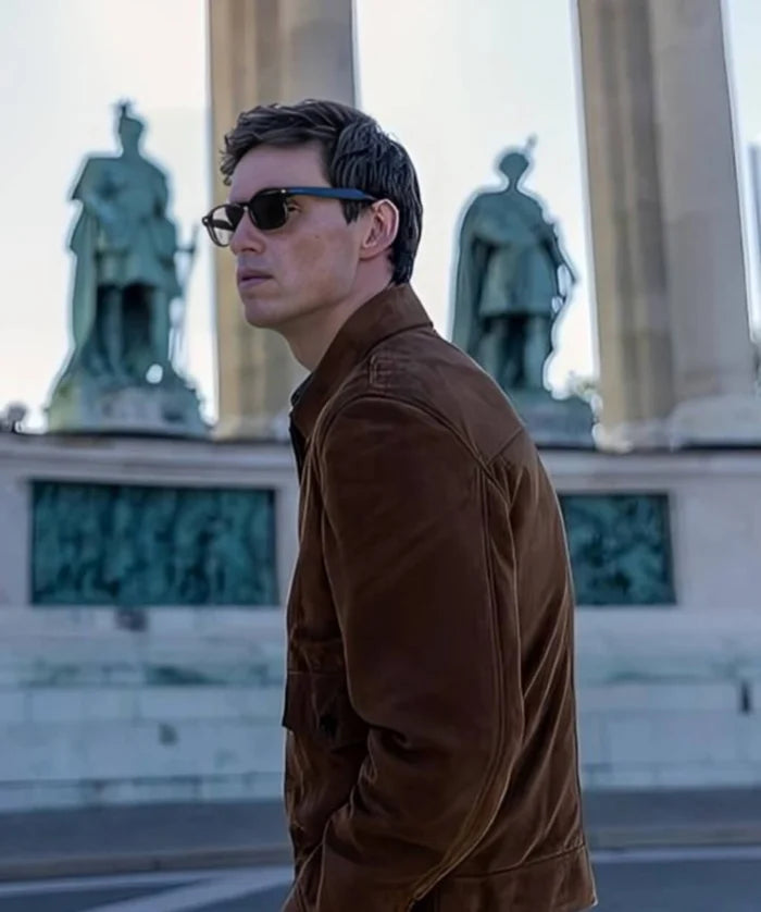 The Day of the Jackal S1 Eddie Redmayne Brown Suede Jacket
