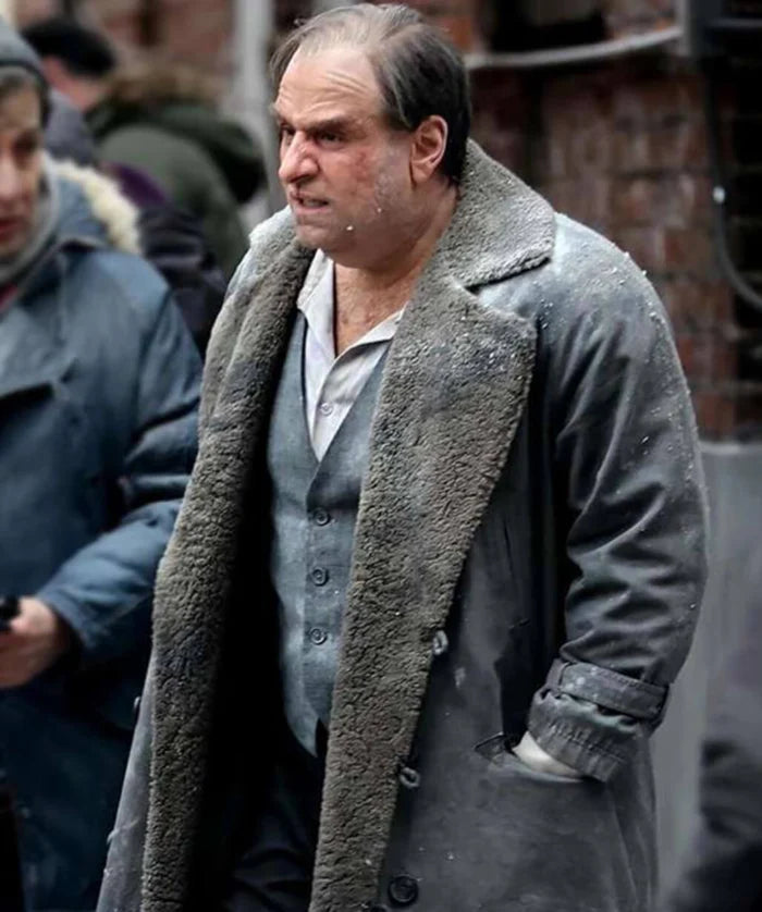 The Penguin (2024) Colin Farrell Grey Shearling Coat – Premium Leather Coat