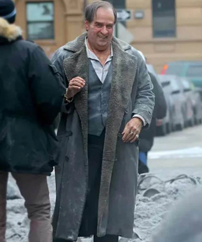 The Penguin (2024) Colin Farrell Grey Shearling Coat – Premium Leather Coat
