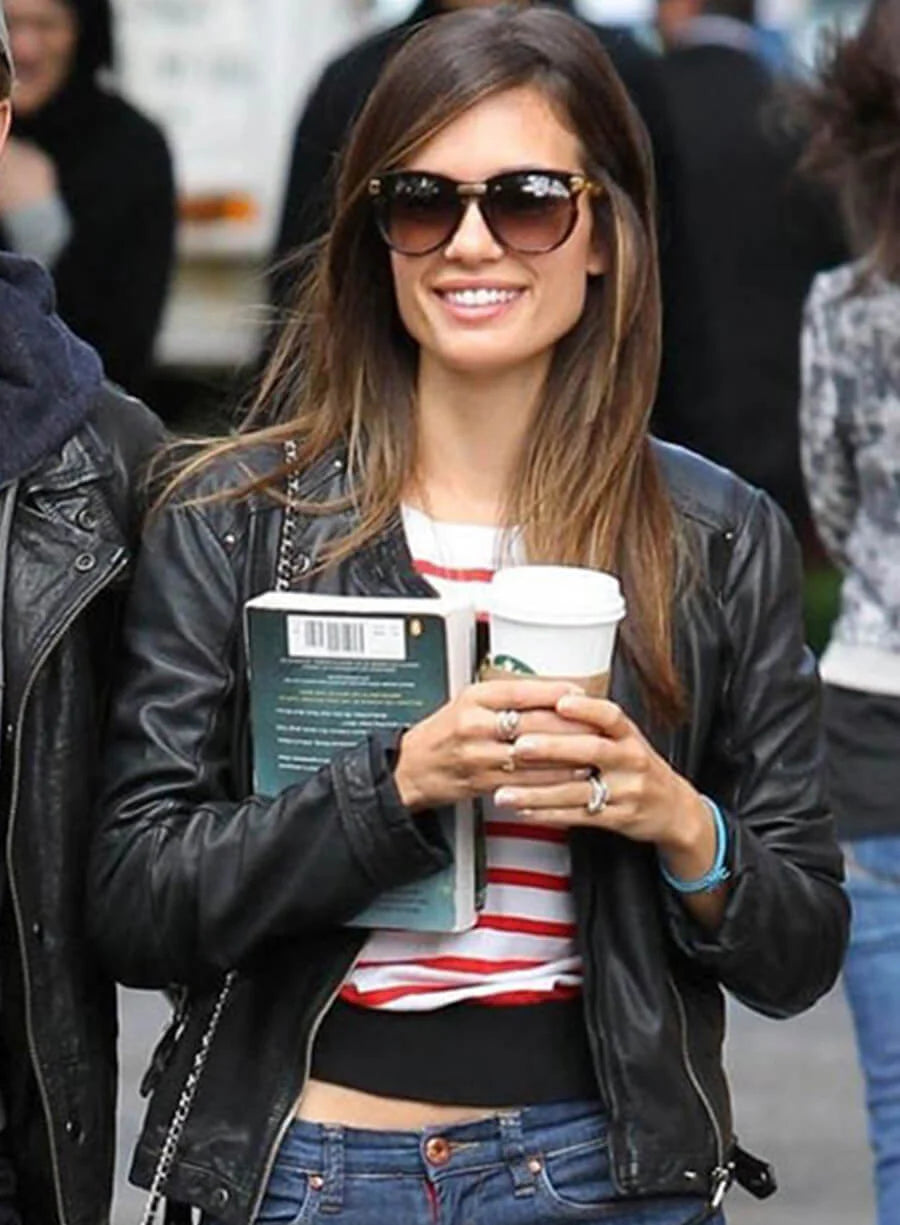 Hollywood Jackets Torrey DeVitto Black Leather Jacket