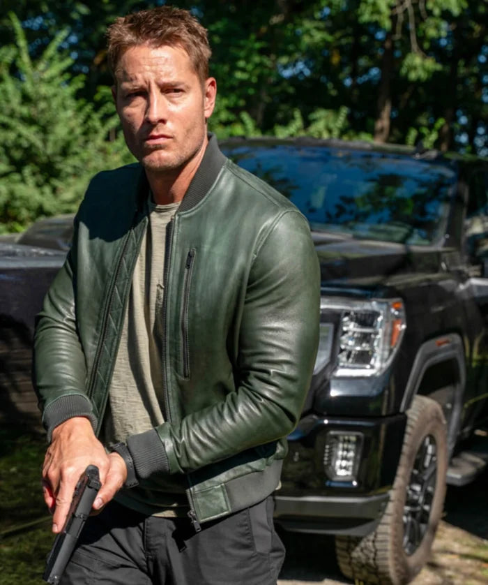 Tracker S2 Colter Shaw Green Bomber Leather Jacket