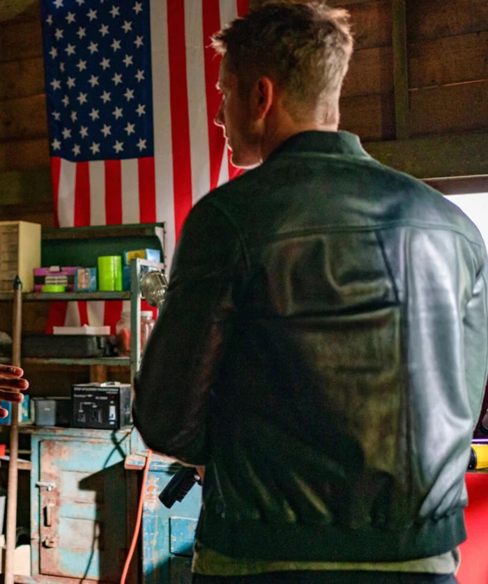 Tracker S2 Colter Shaw Green Bomber Leather Jacket