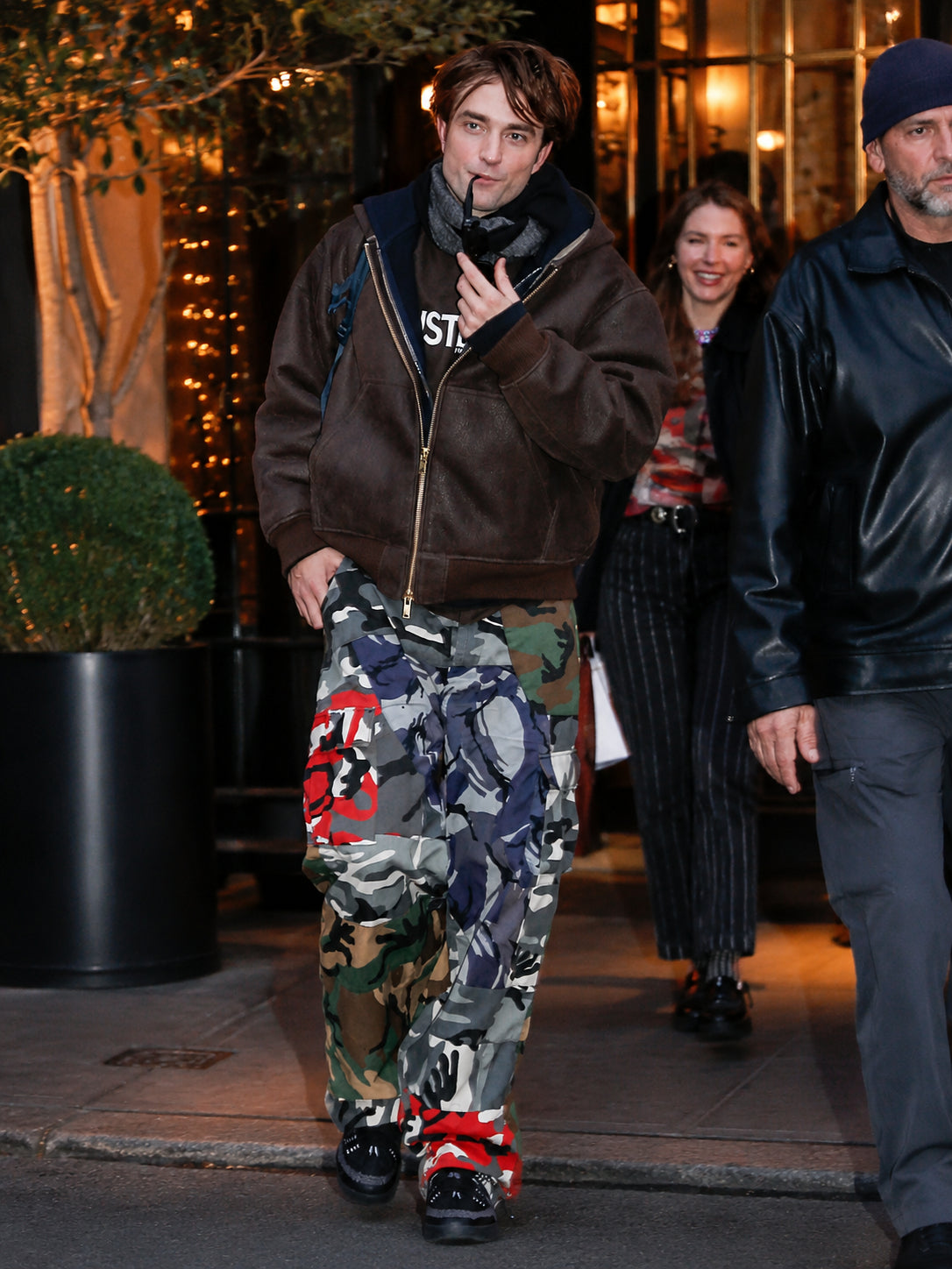Robert Pattinson Brown Leather Travel Jacket | Hollywood Jackets