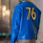 Vault Fallout 76 Blue Leather Jacket