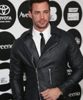 Premium Black Moto Leather Jacket – Celebrity Inspired