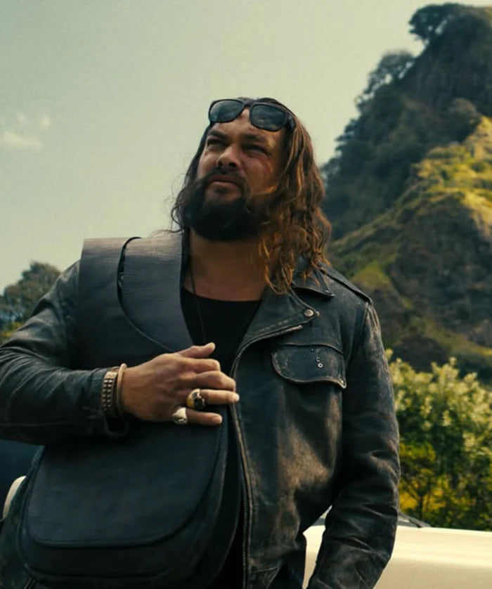The Wrecking Crew 2026 Jason Momoa Distressed Leather Jacket
